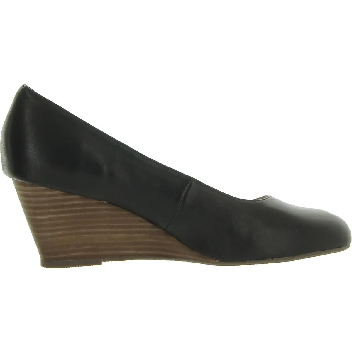 André Assous Womens Khloe Leather Slip On Wedge Heels