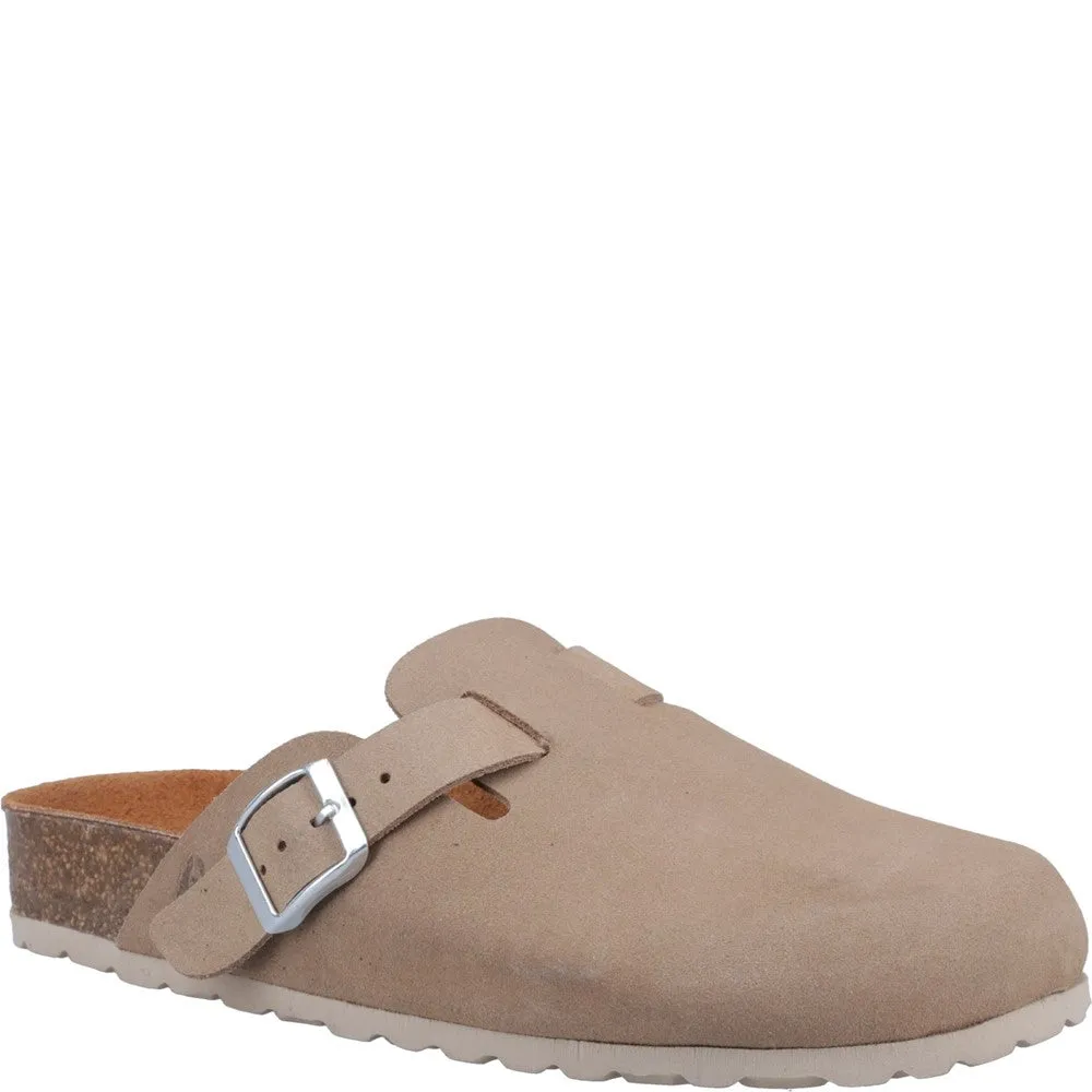 Taupe Bailey Closed Toe Mules